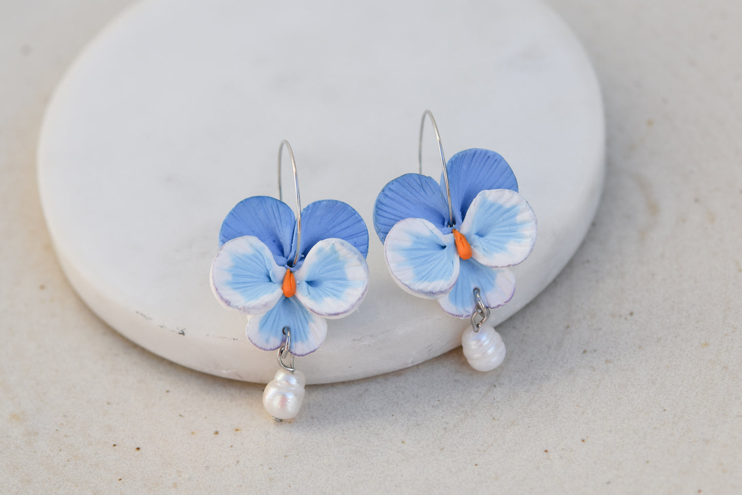 Pansy Hoop Earrings | Crystal