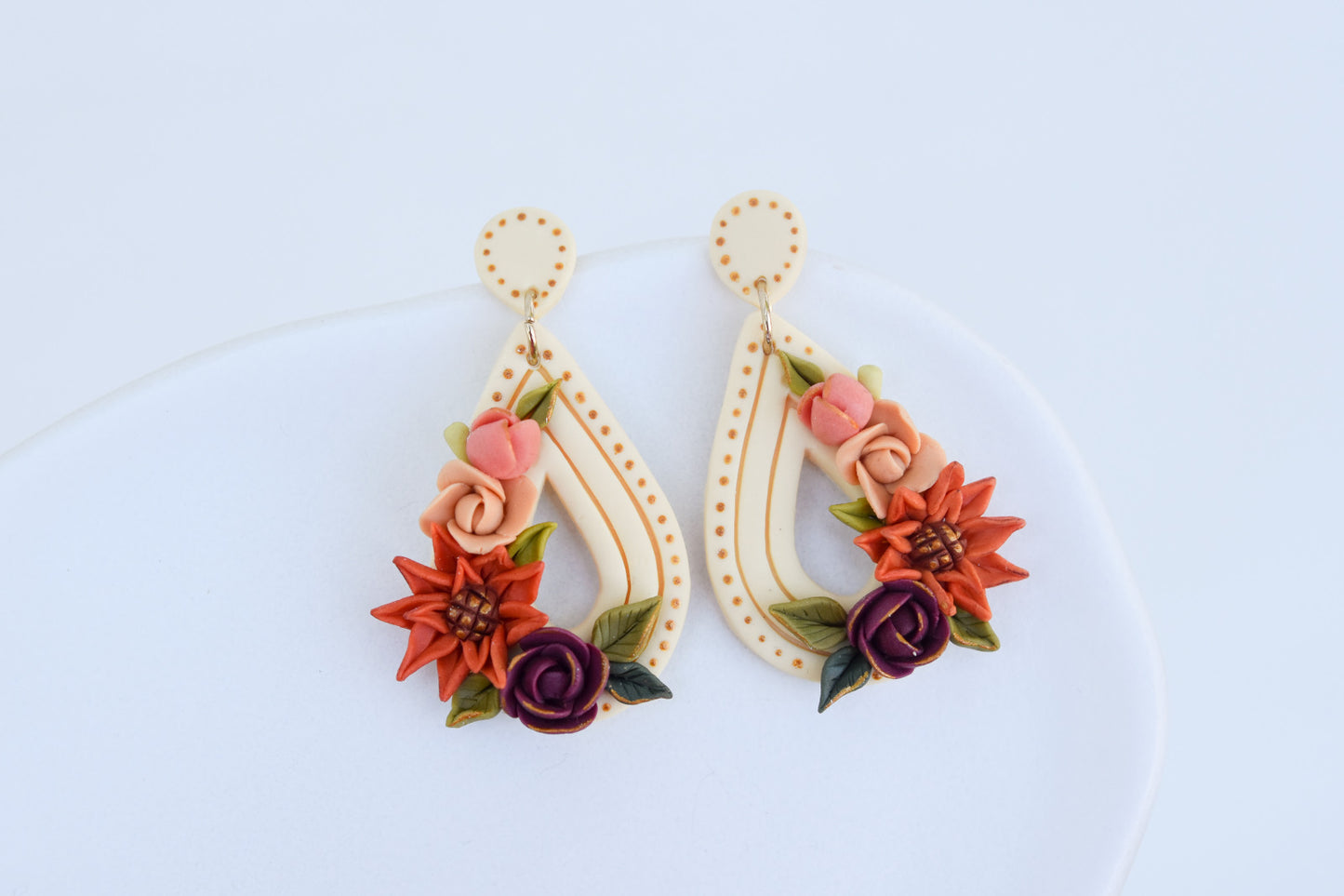 Floral Earrings | Sunflower