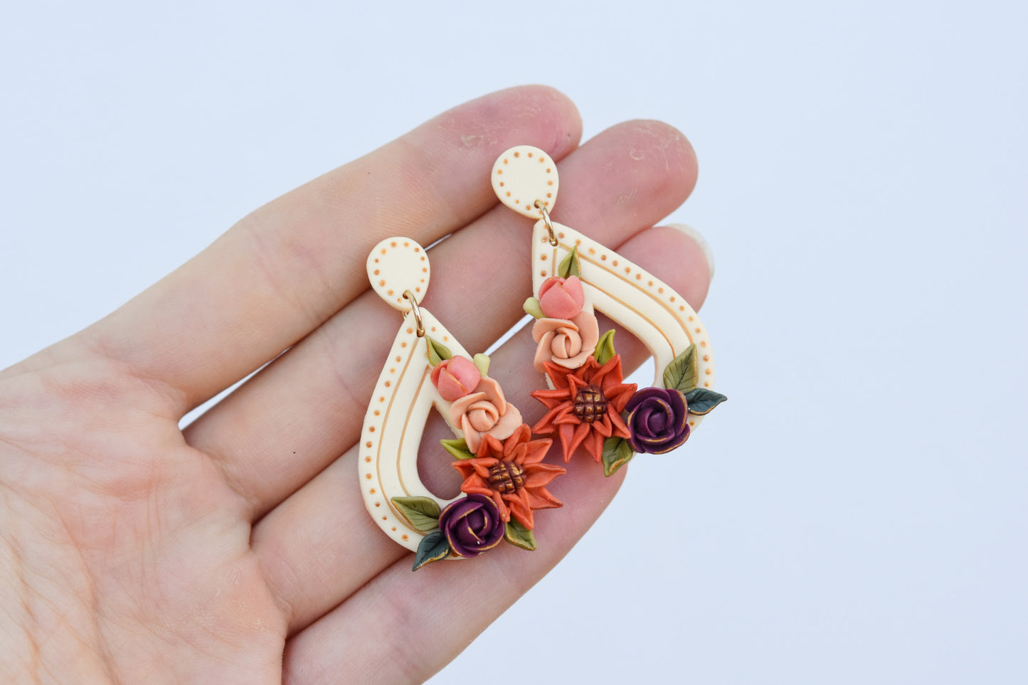 Floral Earrings | Sunflower