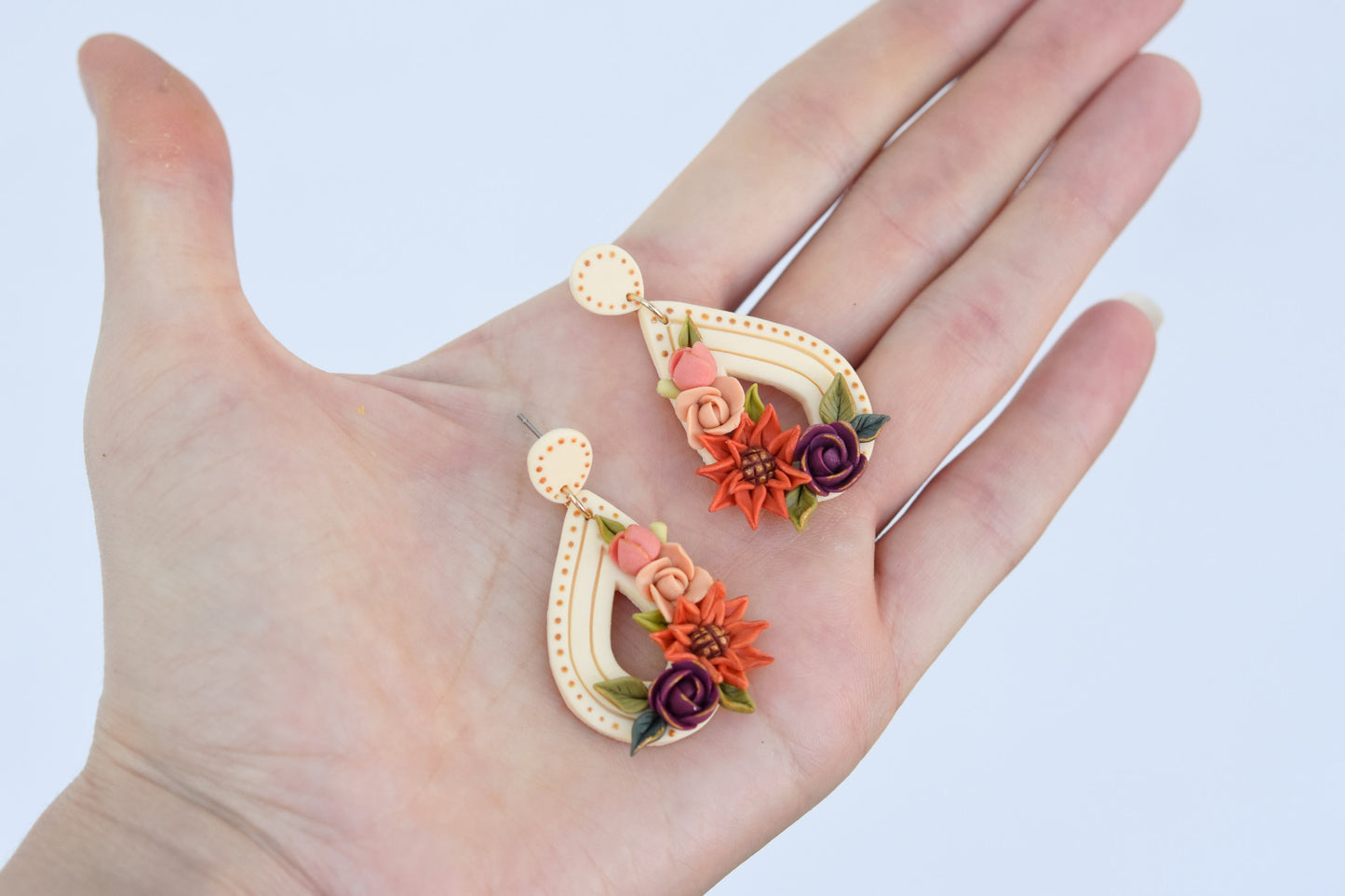 Floral Earrings | Sunflower