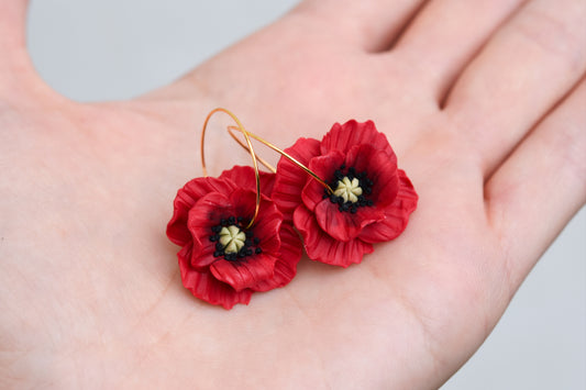 Poppy Earrings | Wild poppy