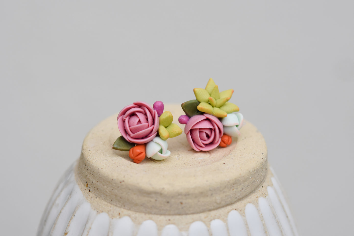 Succulent Earrings | Pink Bloom