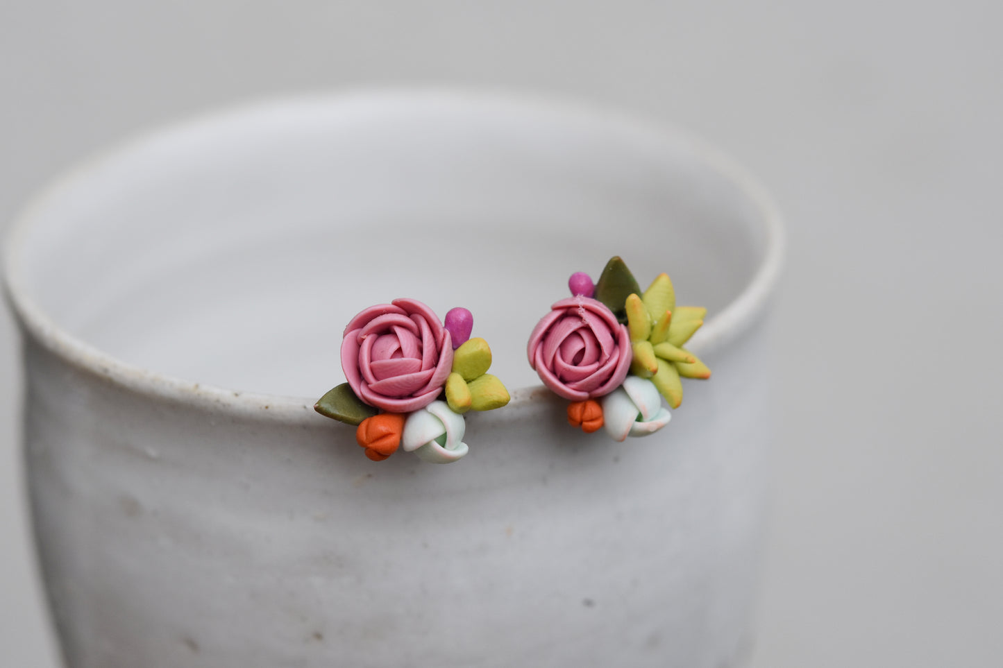 Succulent Earrings | Pink Bloom