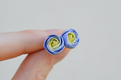 Garden Floral Studs | Sky