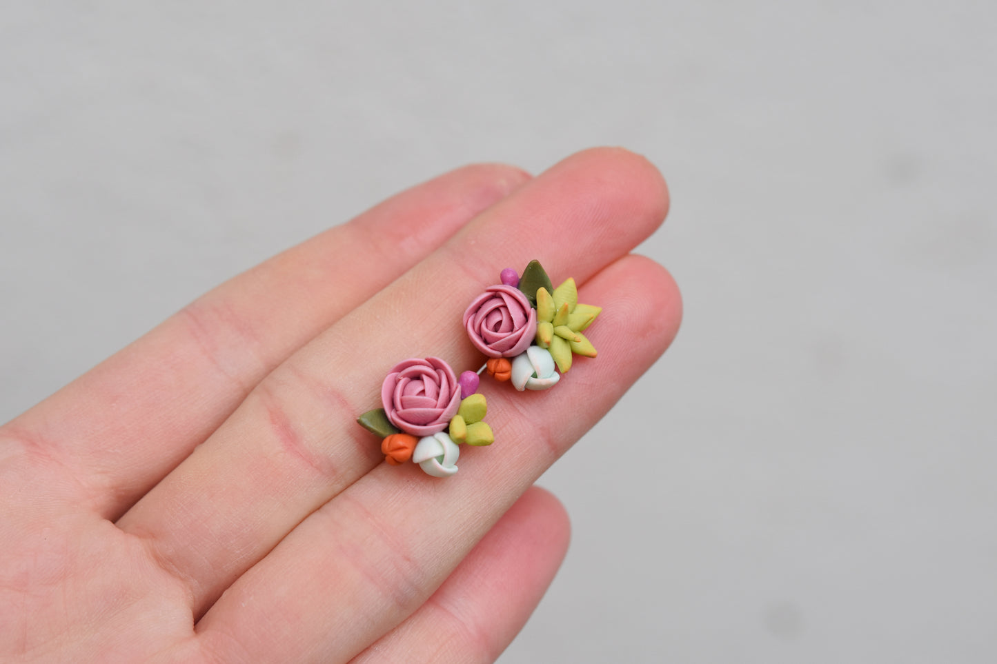 Succulent Earrings | Pink Bloom