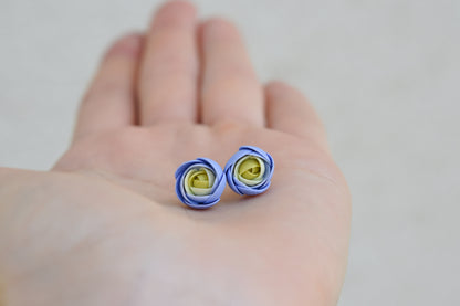 Garden Floral Studs | Sky