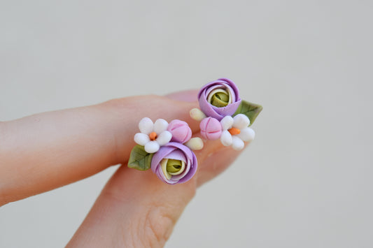 Garden Floral Studs | Levander