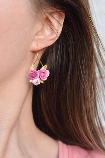 Floral Earrings | Peony