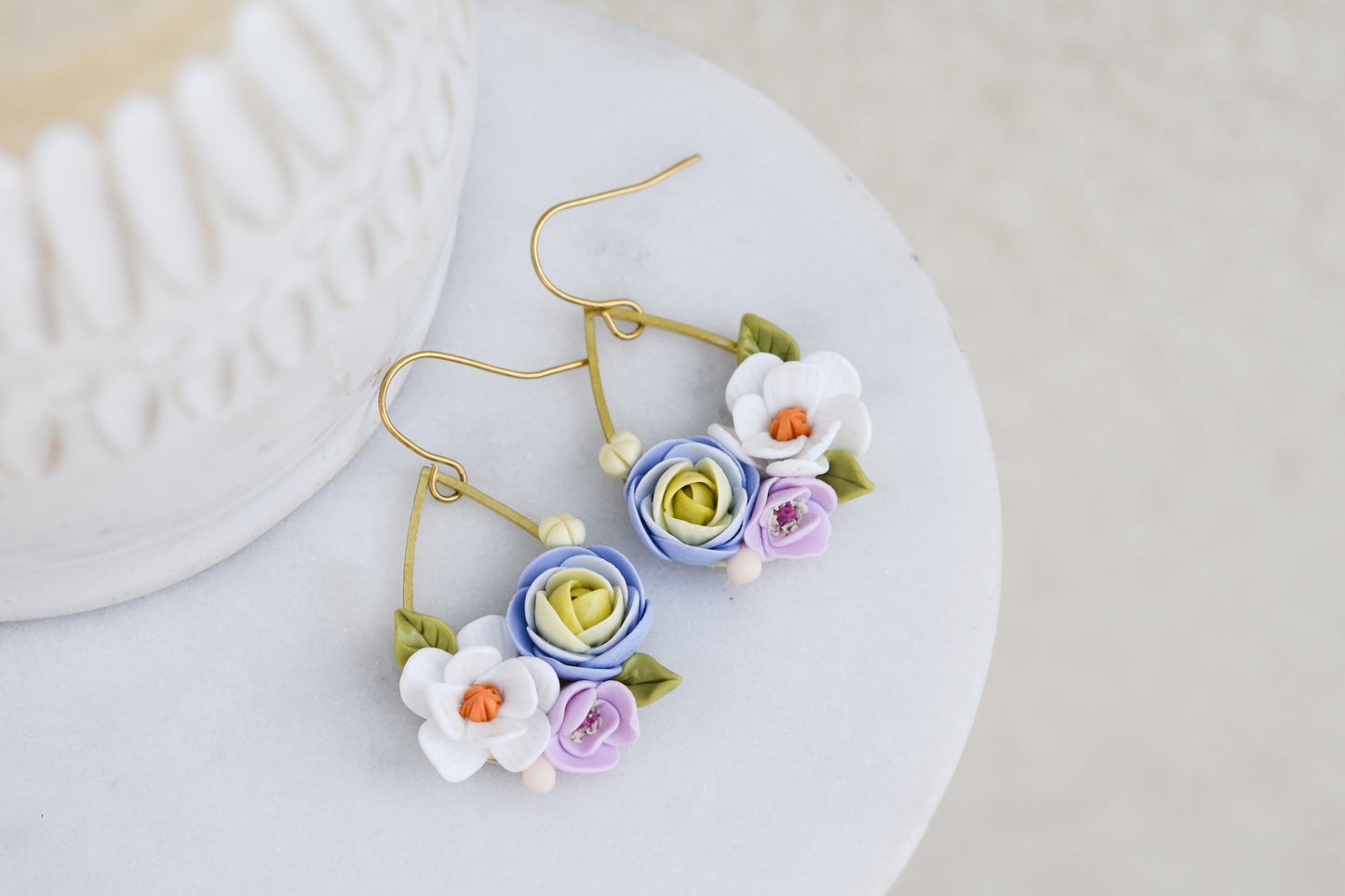 Teardrop floral earrings | Daisy