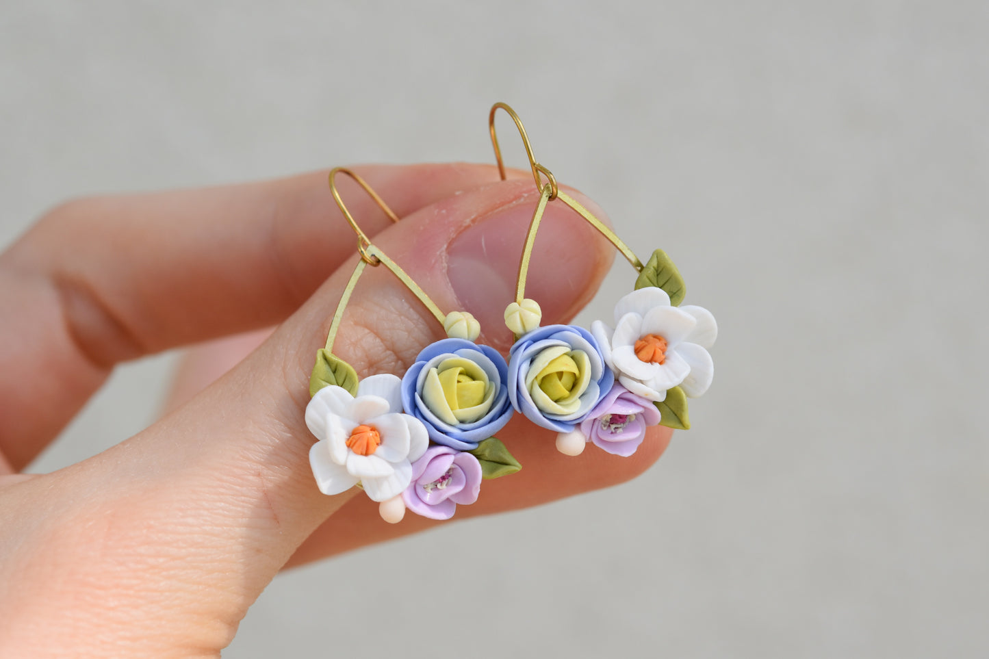 Teardrop floral earrings | Daisy