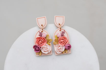 Floral Earrings | Vintage Rose