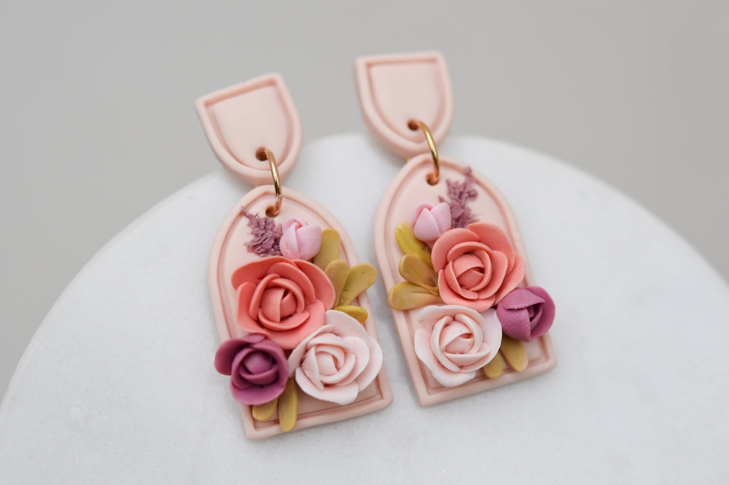 Floral Earrings | Vintage Rose