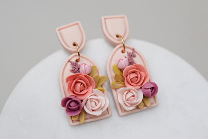 Floral Earrings | Vintage Rose