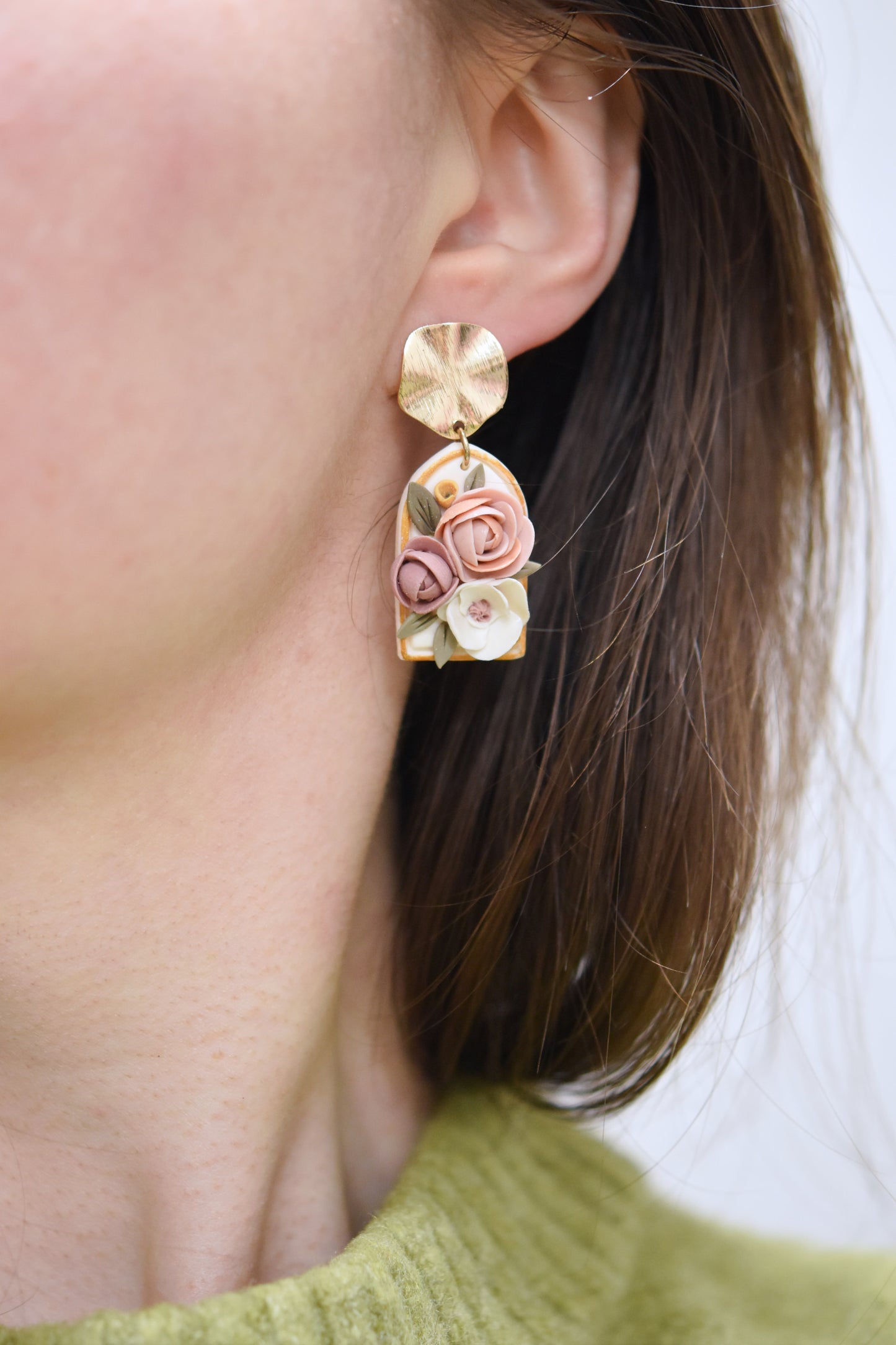 Floral Earrings | Dusty Rose