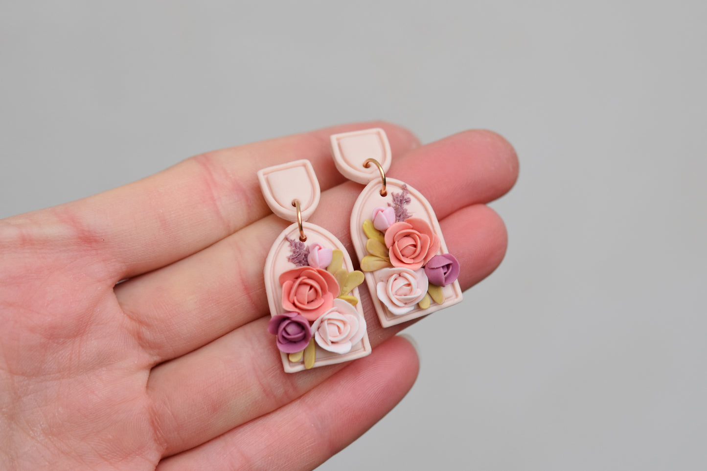 Floral Earrings | Vintage Rose