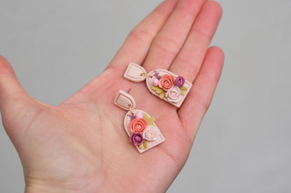 Floral Earrings | Vintage Rose