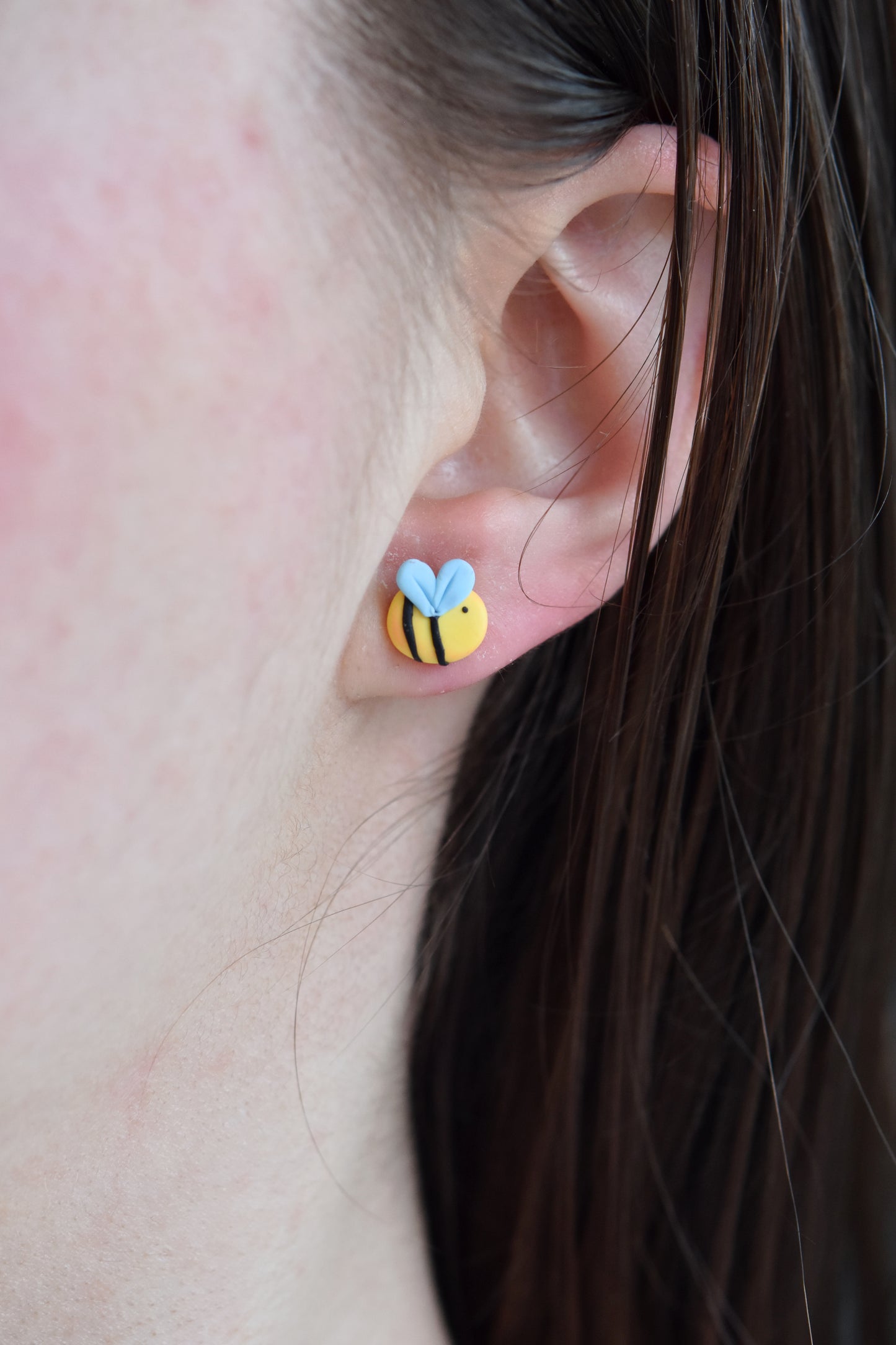 Bee and flower Studs Earrings