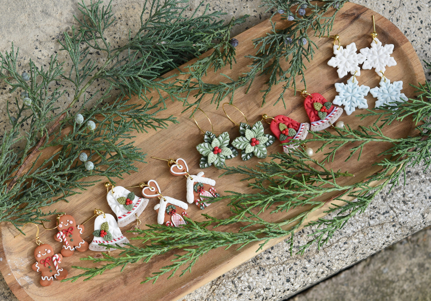 Christmas Earrings | Gingerbread house