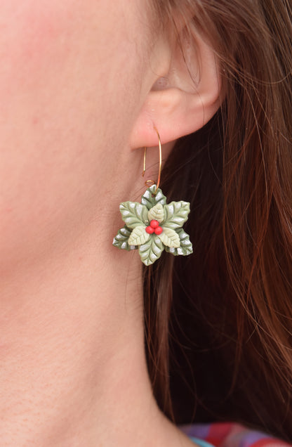Christmas Earrings | Holly Berry