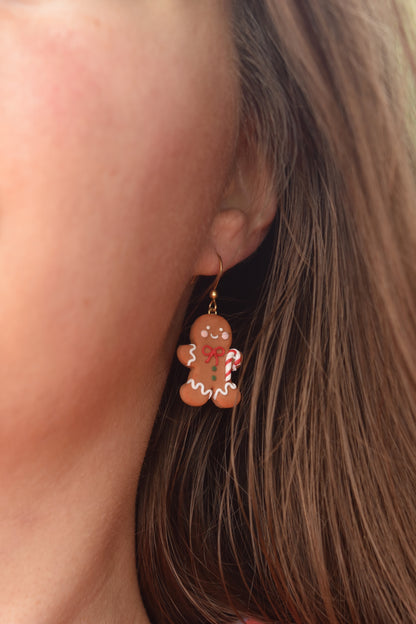 Christmas Earrings | Gingerbread Man