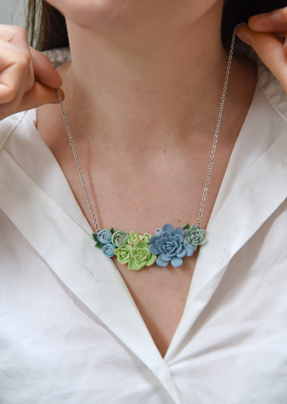 Statement Succulent Necklace | Botanical