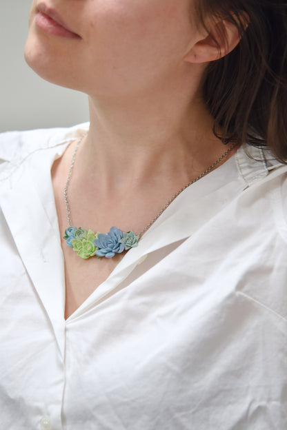 Statement Succulent Necklace | Botanical