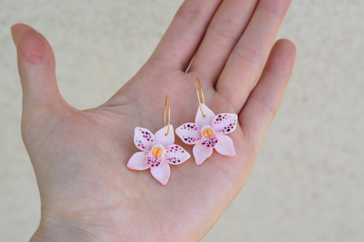 Orchid Hoop Earrings | Pastel