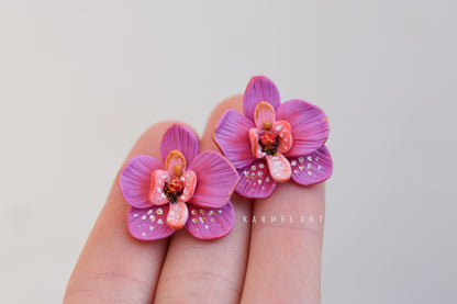 Orchid Earrings | Fuchsia