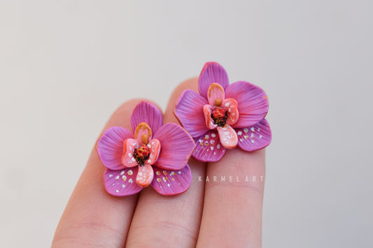 Orchid Earrings | Fuchsia