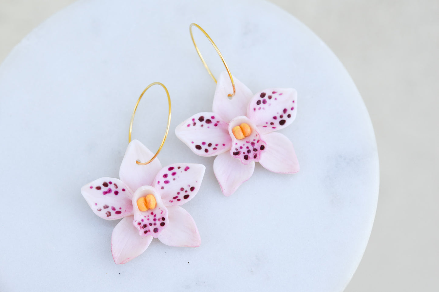 Orchid Hoop Earrings | Pastel
