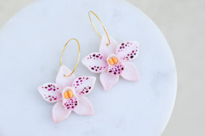 Orchid Hoop Earrings | Pastel