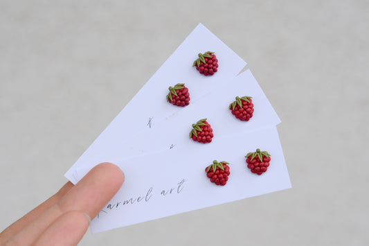 Raspberry Studs Earrings