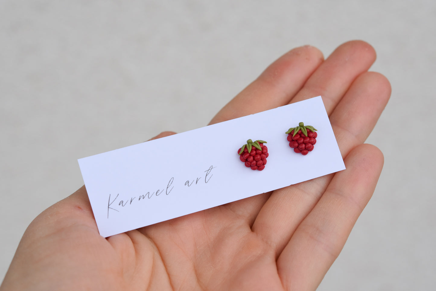 Raspberry Studs Earrings