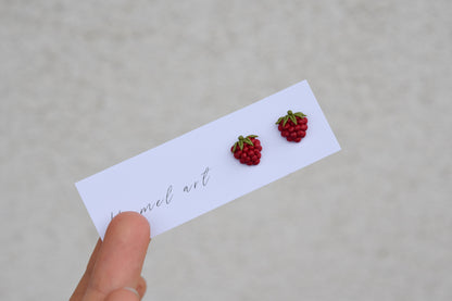 Raspberry Studs Earrings