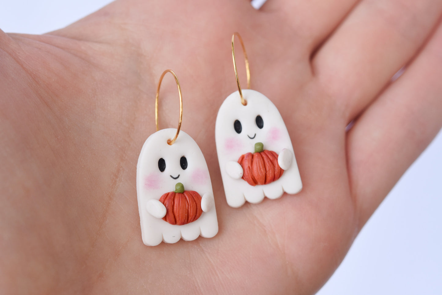 Autumn Earrings | Pumpkin Ghosts