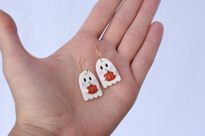 Autumn Earrings | Pumpkin Ghosts