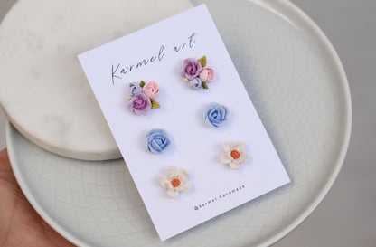 Floral Stud set | Pastel