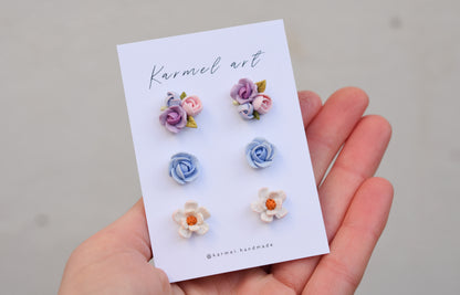 Floral Stud set | Pastel