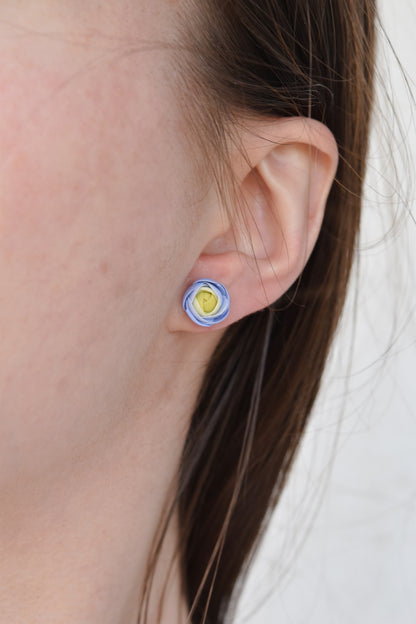 Garden Floral Studs | Sky