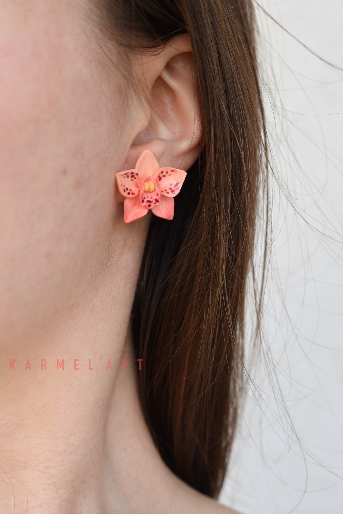 Orchid Earrings | Orange