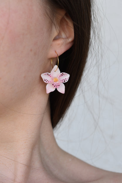 Orchid Hoop Earrings | Pastel