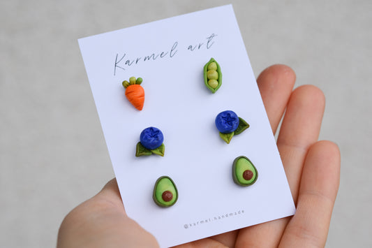 Earrings Stud Set | Fruit & Vegetable