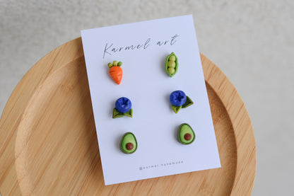 Earrings Stud Set | Fruit & Vegetable