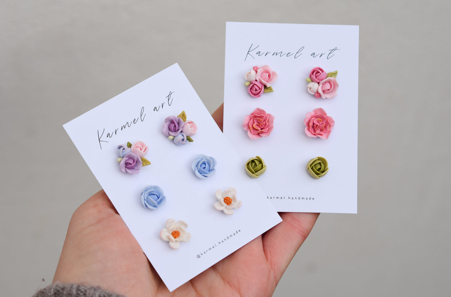 Floral Stud set | Pastel