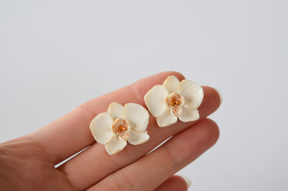 Orchid Earrings | Ivory