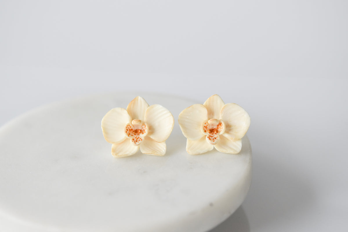 Orchid Earrings | Ivory