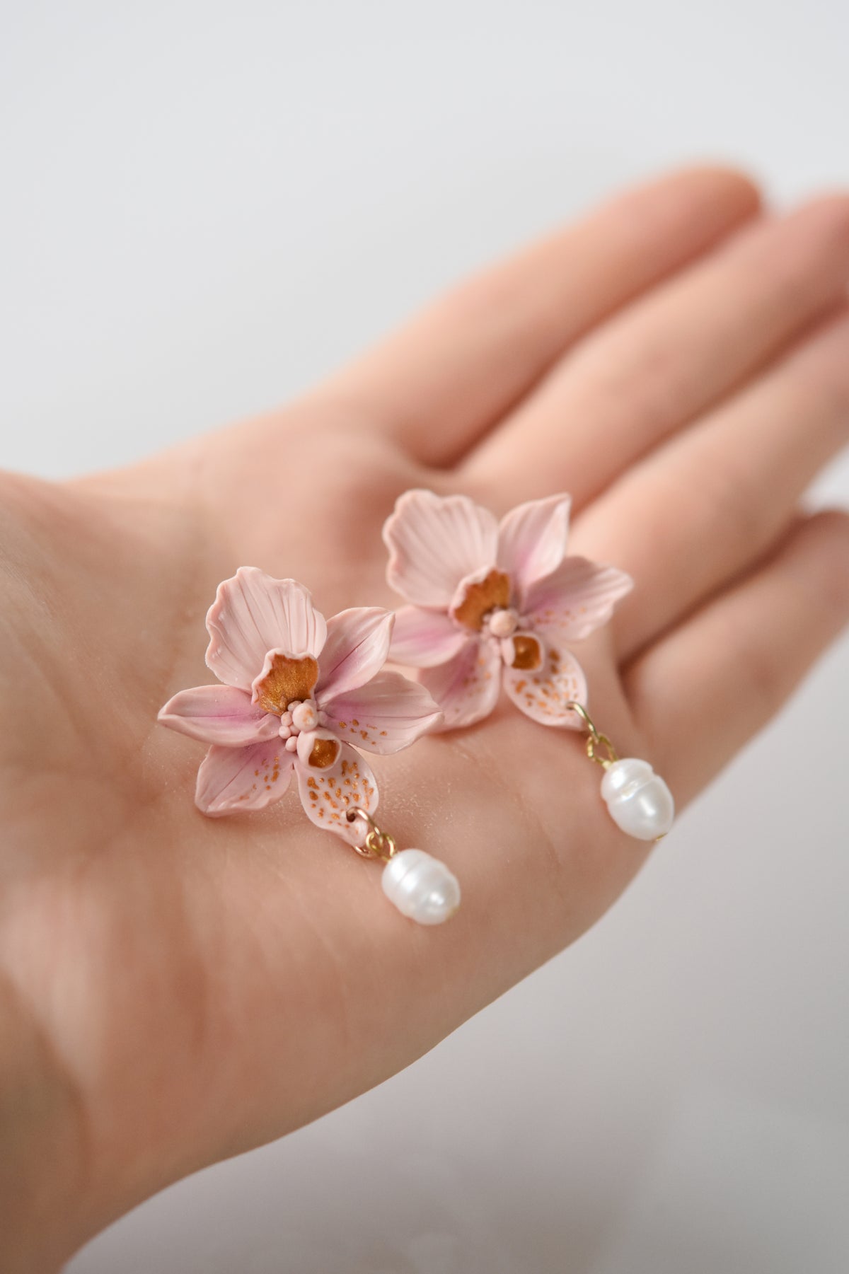 Orchid Stud Earrings | Pastel