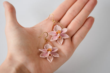 Teardrop Orchid Earrings | Pastel