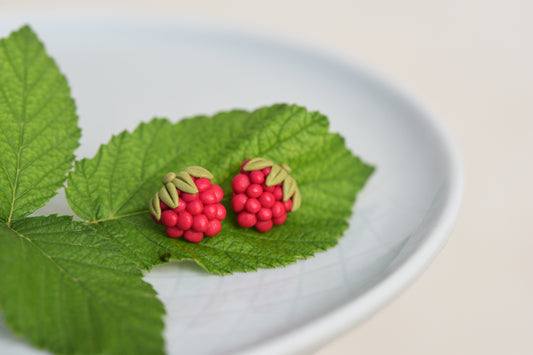 Raspberry Studs Earrings