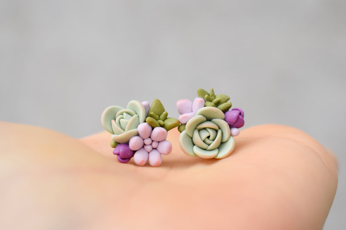 Succulent Earrings | Amethyst